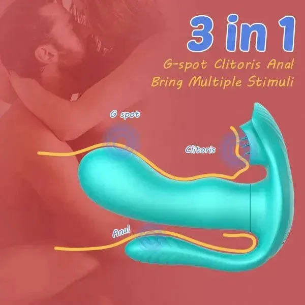 3 in 1 Anal Vibrator Butt Plug With 9 Frequency Vibration