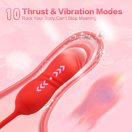 Rose Tongue Licking Vibrator & Massager with Vibrating Egg