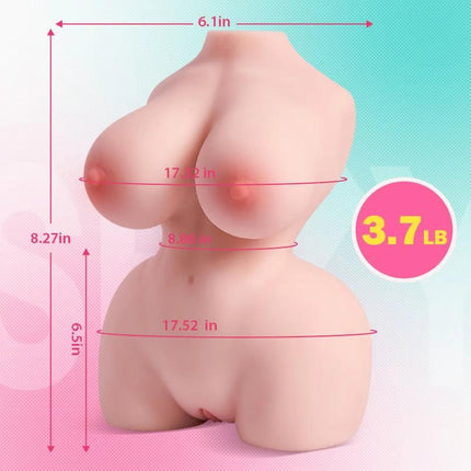 3.7 lbs 10 Vibrating Built-in Torso Realistic Sex Doll