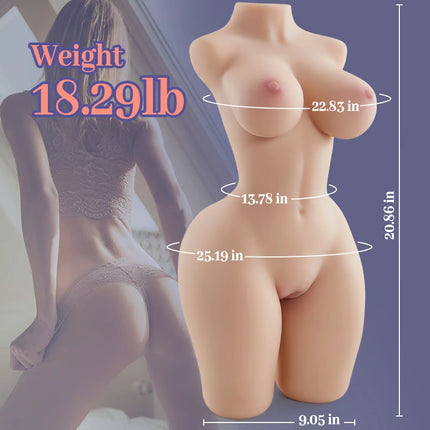 18.29 lbs Sexy Lifelike Butt with Perfect Nipples and Lumbar