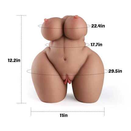 17.6 lbs Butterfly Labia Brown Chubby Sex Doll