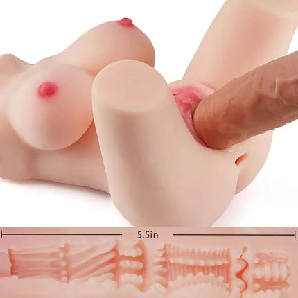 4.41 lbs Lifelike E-cup Male Masturbator Mini Sex Doll