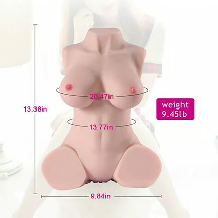 9.45 lbs Lora Pink Nipples Sex Doll Torso