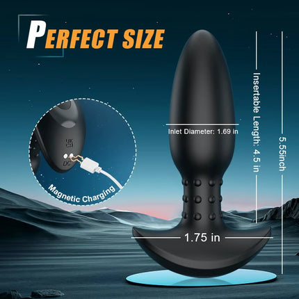 Surfing P Spot G Spot Stimulation Vibrating Rotating Prostate Massager Anal Vibrator Butt Plug For Adult