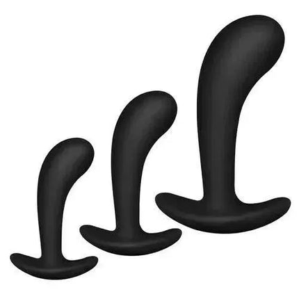 Silicone Bend Head Butt Plugs 3 PCS