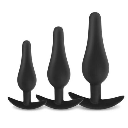 Silicone Pointy Head Butt Plugs 3 PCS