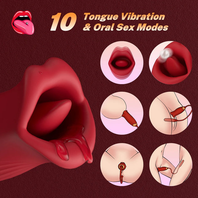 Thrusting & Vibrating Bullet Stimulator and Mouth Biting Vibrator