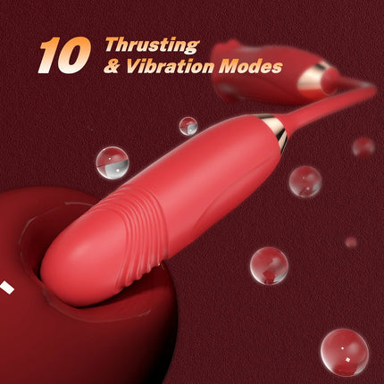 Thrusting & Vibrating Bullet Stimulator and Mouth Biting Vibrator