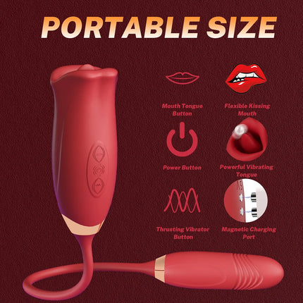 Thrusting & Vibrating Bullet Stimulator and Mouth Biting Vibrator