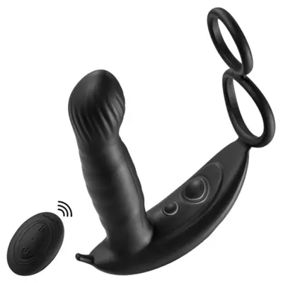 5 Thrusting 10 Vibrating Direct Prostate Massager with Cock Ring