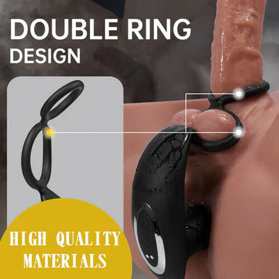 5 Thrusting 10 Vibrating Direct Prostate Massager with Cock Ring