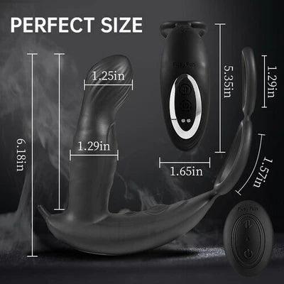 5 Thrusting 10 Vibrating Direct Prostate Massager with Cock Ring