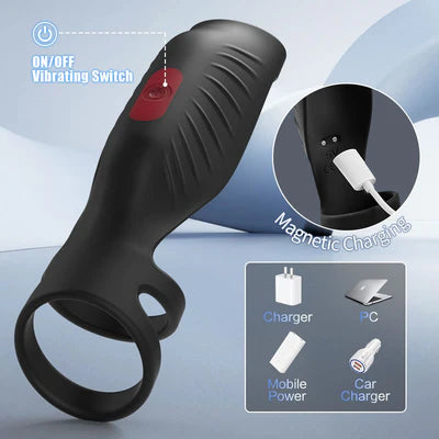 Vibrating 2 IN 1 Cock Ring