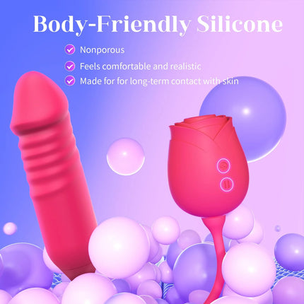 2024 Upgraded Rose Clit Sucking Toy Dildo G-spot Vibrator