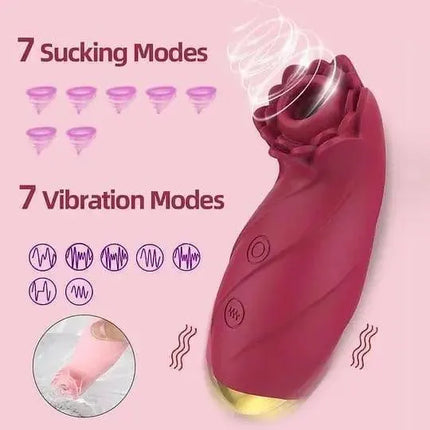 Rose Toy Clit Sucking Vibrating Massager Wand