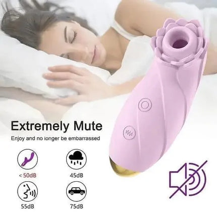 Rose Toy Clit Sucking Vibrating Massager Wand