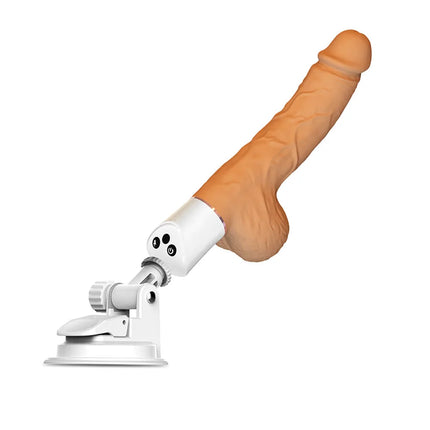 Mini Portable Sex Machine with Heating Dildo Vibrator (Remote Control)