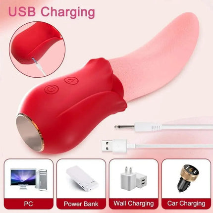 Rose Tongue Licking Vibrator