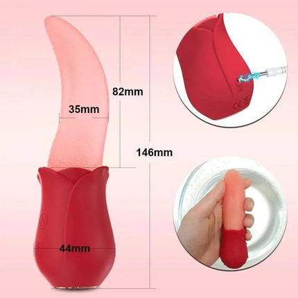 Rose Tongue Licking Vibrator