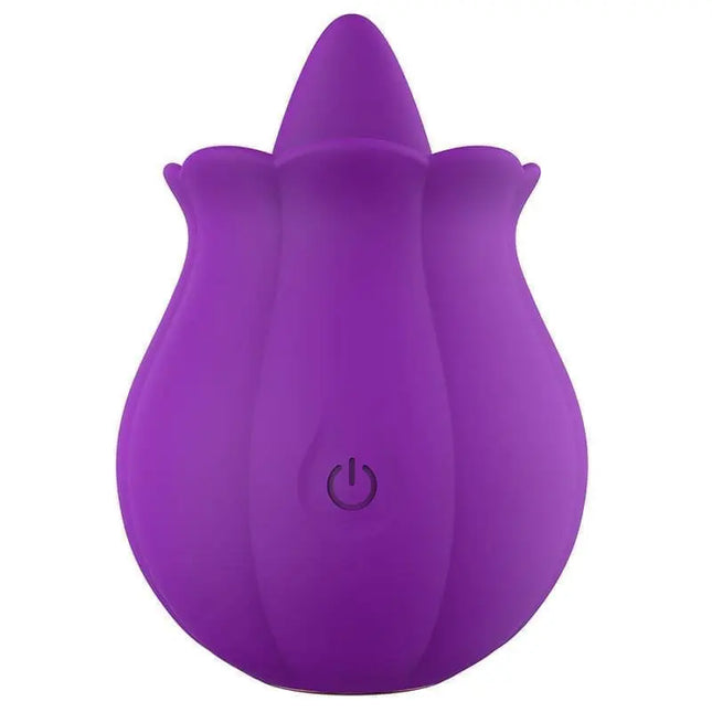 10 Speeds Rose Vibrator with Tongue