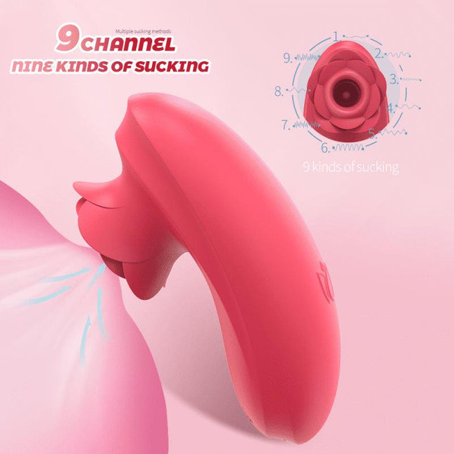 Rose Clitoral Moisture Blow Vibrator