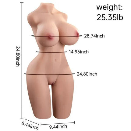 25.35 lbs Realistic Sex Doll with Peak E-Cup Big Breasts and Toned Abs