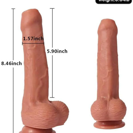 8.46 INCH REAL DILDO WITH FORESKIN