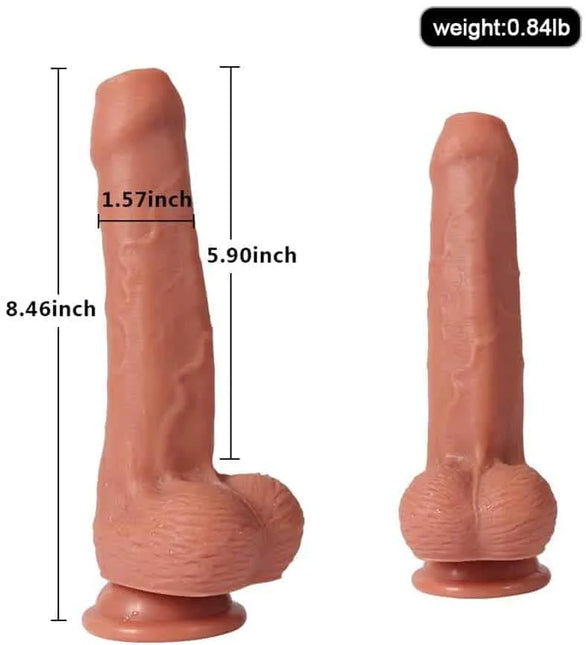 8.46 INCH REAL DILDO WITH FORESKIN