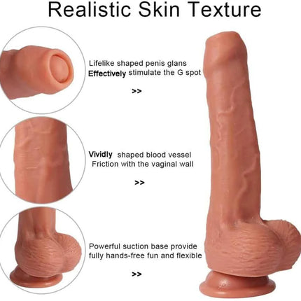 8.46 INCH REAL DILDO WITH FORESKIN