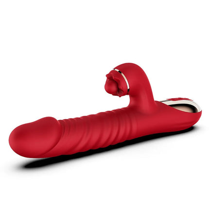 Thrusting Rotating Rabbit G-Spot Vibrator 3 in 1 Clitoris Stimulator Dildo