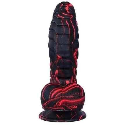 SCALY 7 INCH DILDO WITH BALLS AND SUCTION CUP