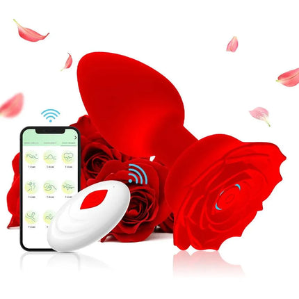 App / Wireless Remote Control Rose Anal Plug