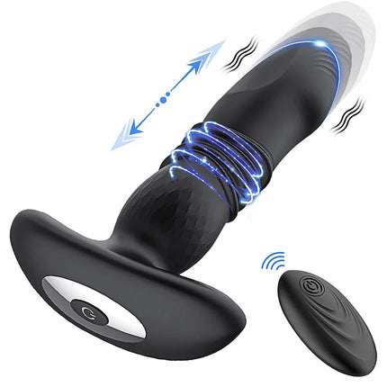 Prostate Thrusting Vibration Butt Plug with Remote Control