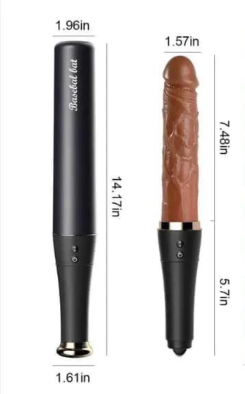 Baseball Bat Modeling Realistic Thrusting Heating Dildo Anal Plug