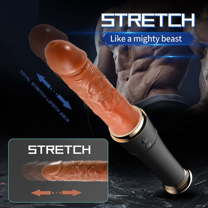 Baseball Bat Modeling Realistic Thrusting Heating Dildo Anal Plug