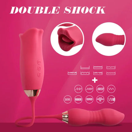 9 Vibration Modes and 7 French Kissing 3-in-1 Bitting & Thrusting Vibrator