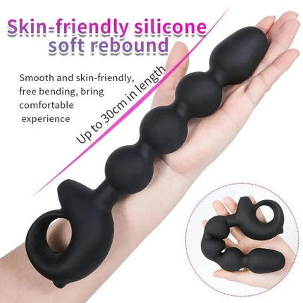 Manual Inflatable & Vibrating Anal Beads