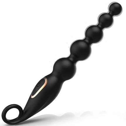 Vibrating Anal Beads Butt Plug, Graduated Design Silicone Anal Vibrator with 7 Vibration Modes Rechargeable Waterproof G-spot Anal Sex Toy for Men, Women and Couples