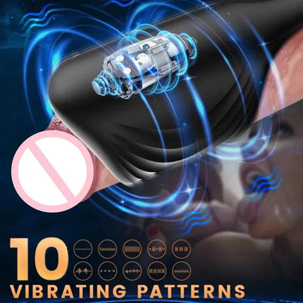 App Remote Control Penis Trainer With Dual-rings