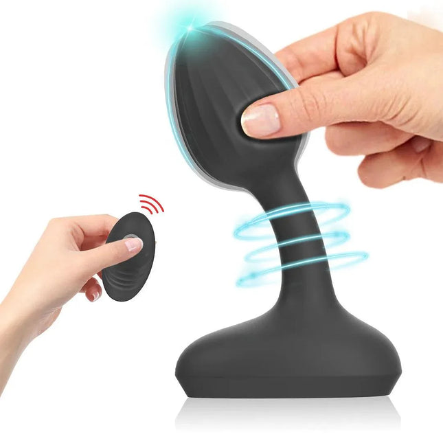 Wireless Remote Control Mushroom Head Vibrating Anal Plug