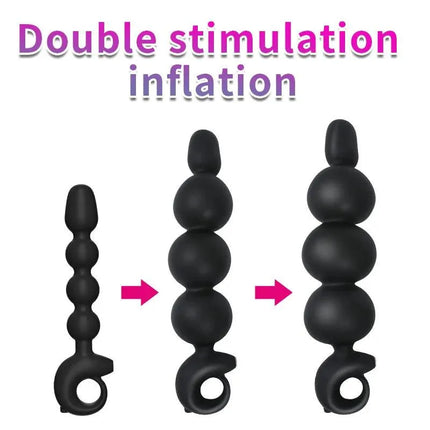 Manual Inflatable & Vibrating Anal Beads