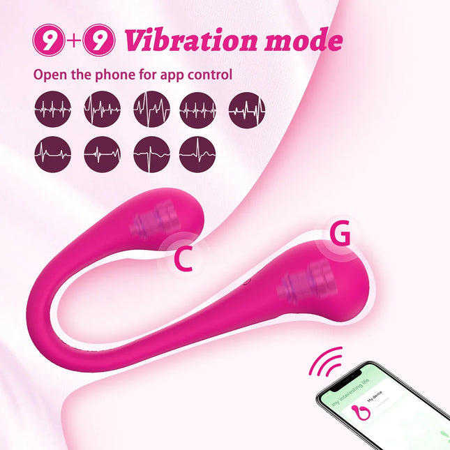 Bendable Double-end Strong Shock Panty Vibrator - SIKXTOA