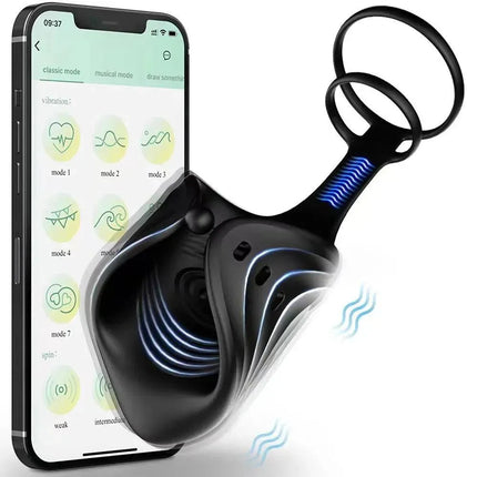 App Remote Control Penis Trainer With Dual-rings