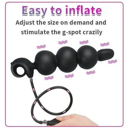 Manual Inflatable & Vibrating Anal Beads