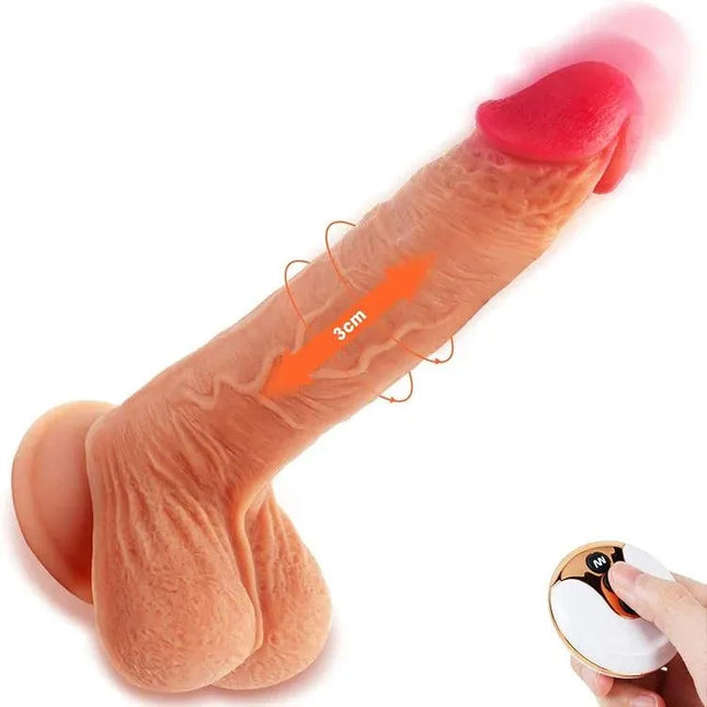 Thrusting and Rotating Dildo Vibrator 10 inch