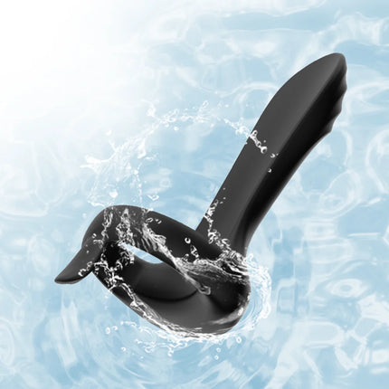 Wireless Remote Vibrator Double Cock Ring Delay Ejaculation Penis Ring For Men