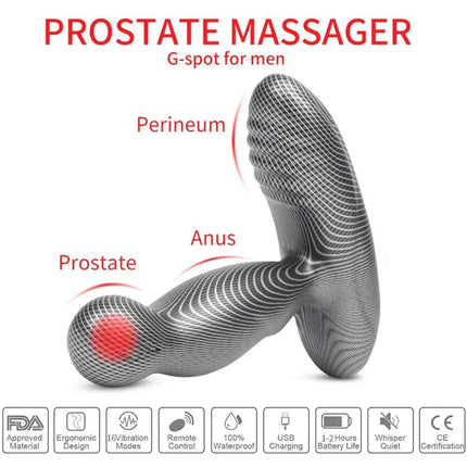 Wireless Remote Control Rotating Anal Vibrator Male Prostate Massager