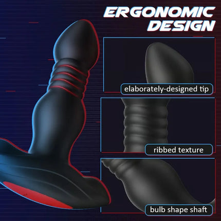 Wireless Remote Control Thrusting And Vibrating Prostate Massager