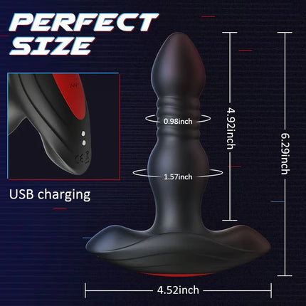 Wireless Remote Control Thrusting And Vibrating Prostate Massager