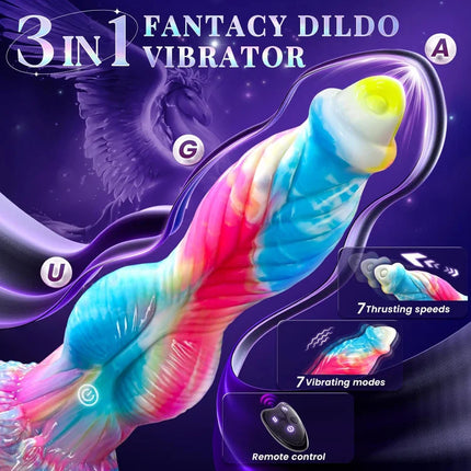 Monster 3 IN 1 Thick U G-spot Horse Dildos with Suction